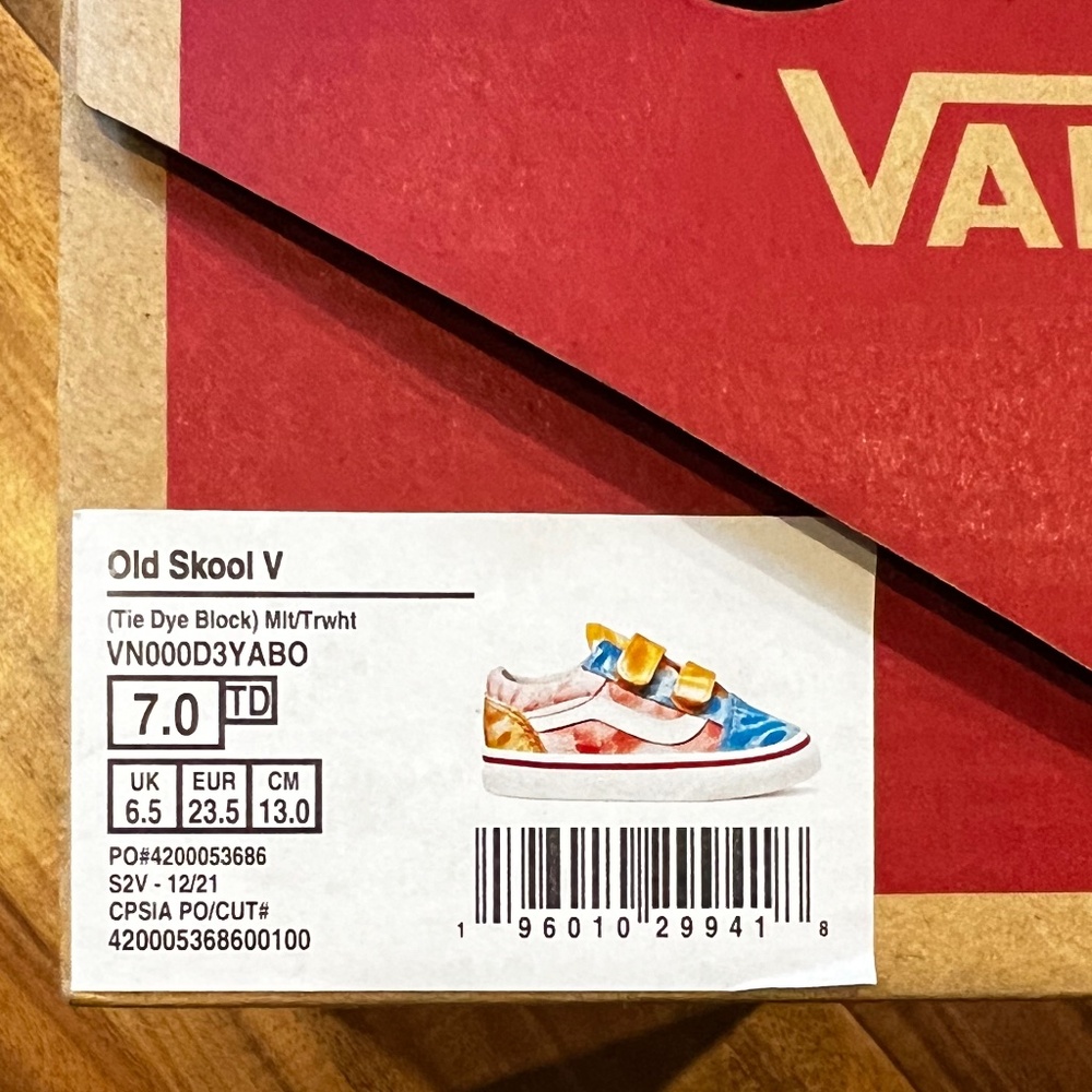 Velcro Vans Toddler size 7